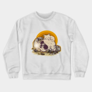 Cat and Skull Crewneck Sweatshirt